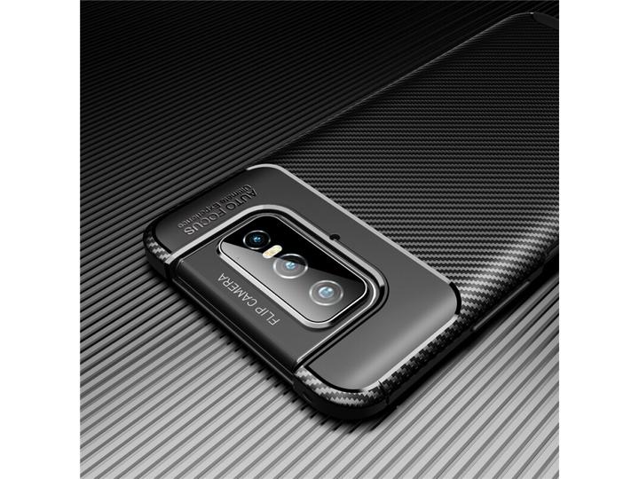 Produktbild Screenguard Asus Zenfone 7 / 7 Pro Hülle Carbon Design TPU Case (Asus Zenfone 7)