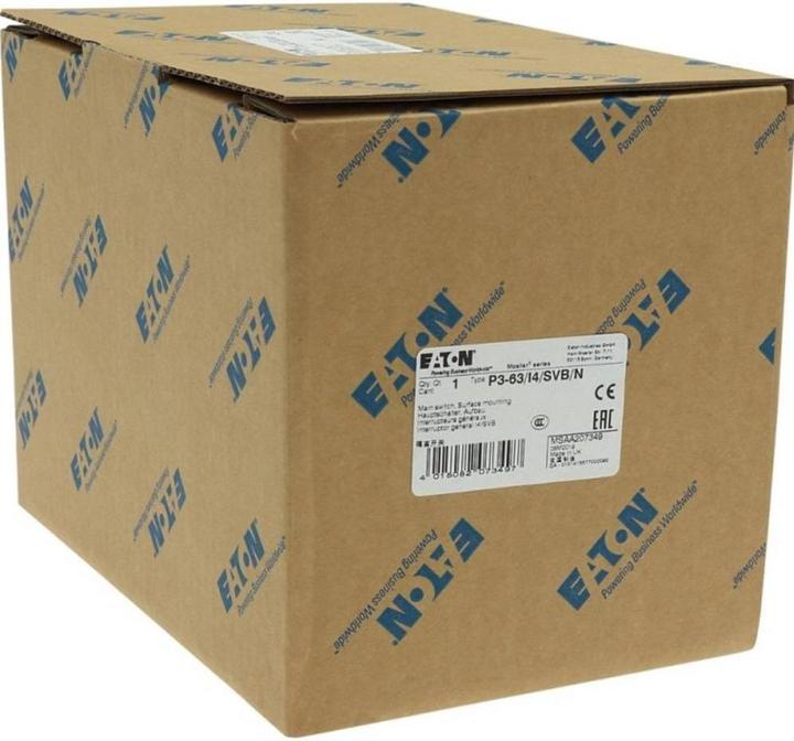 Produktbild Eaton Sicherheitsschalter 3 Polig + N, 63 A P3, Rot