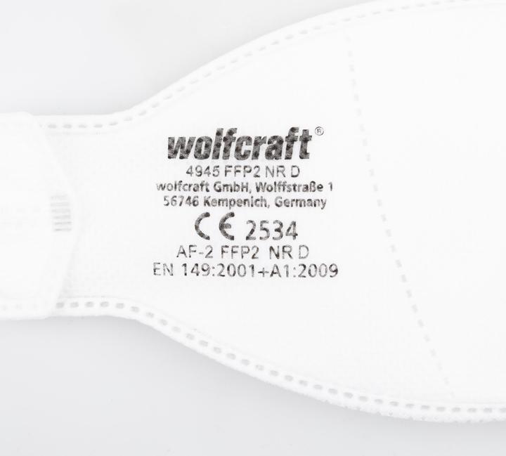Produktbild wolfcraft wolfcraft 2 Feinstaubmasken FFP2 (CE) (FFP2, 2 x)