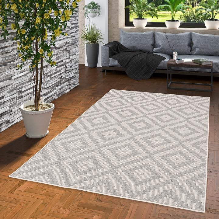 Produktbild Pergamon In & Outdoor Teppich Marbella Fliesenoptik (140 x 200 cm)