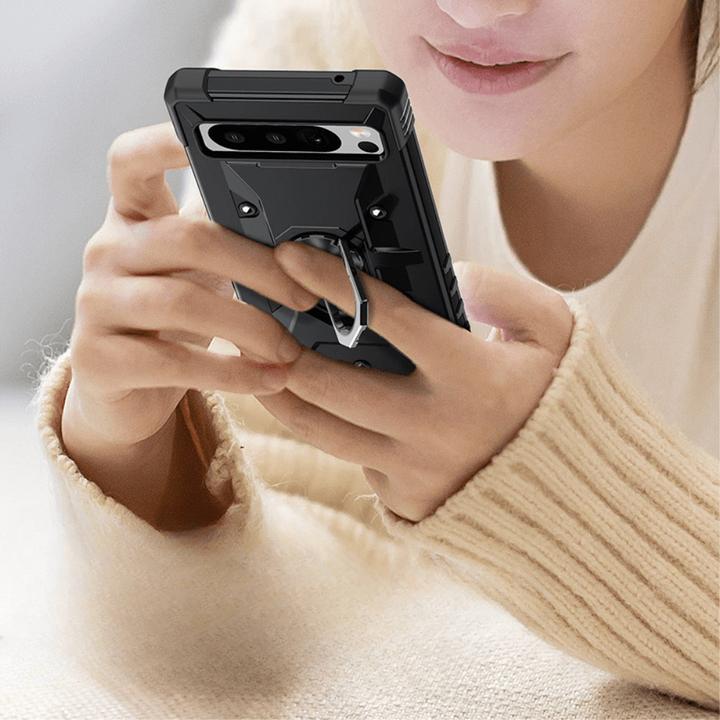 Actual product image Cover-Discount Google Pixel 8 Pro - Armor Case with kickstand black (Google Pixel 8 Pro)