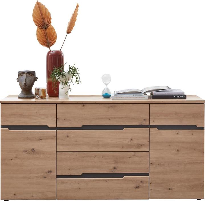 Actual product image Innostyle Memphis sideboard engineered wood Artisan oak look/graphite 165x82x44 cm