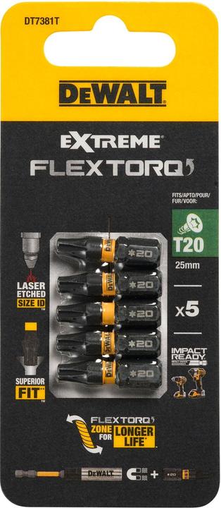 Actual product image DeWalt Screwdriver bit (T20)