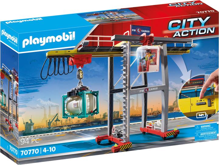 Actual product image Playmobil 70770 Gantry crane with containers (70770, Playmobil City Action)