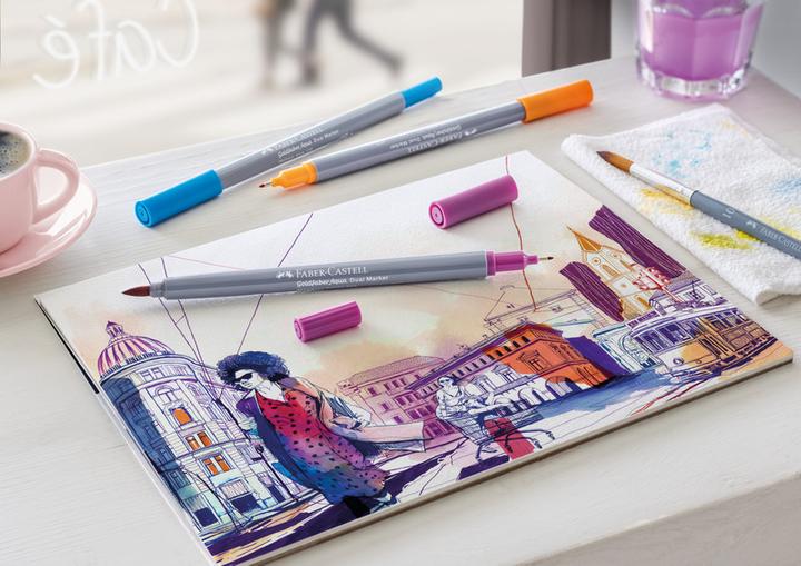 Actual product image Faber-Castell Dual Marker Goldfaber Aqua (Blue violet, 0.40 mm, 1 x)