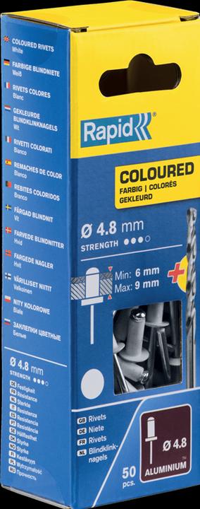 Rapid Weisse Blindniete Ø 4,8 x 12 mm