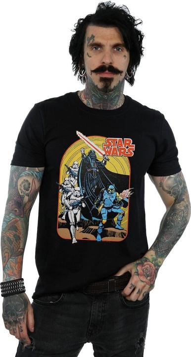Immagine prodotto Star Wars Vintage Comic Scene Maglietta Uomo (4XL)