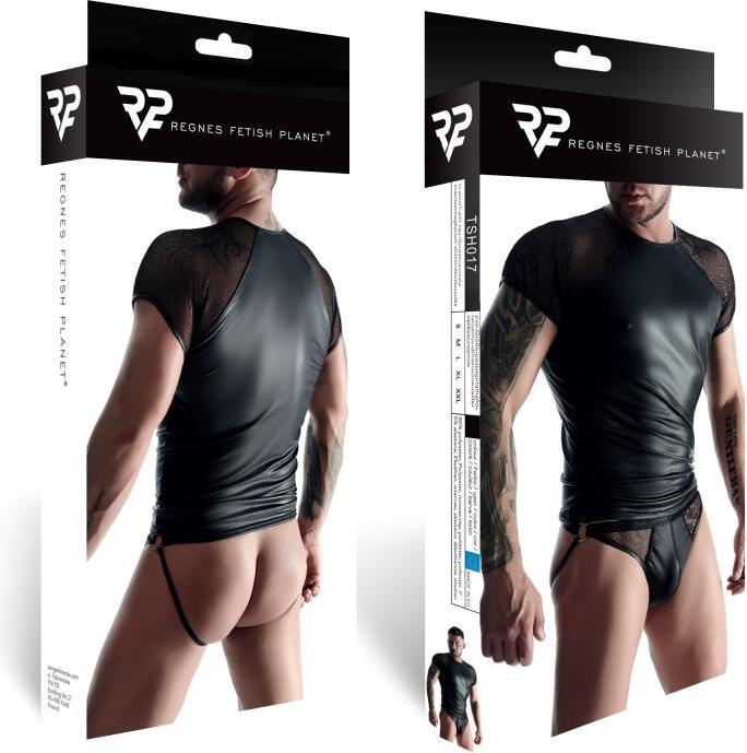 Produktbild Regnes Fetish Planet Wetlook & Mesh T-Shirt (M)