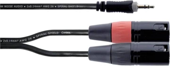 Actual product image Cordial EY 1 WMM XLR Y-Adapter (1x Klinkenstecker 3.5 mm - 2x XLR-Stecker 3 poli (Accessories)