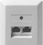 Actual product image Ze-Kom ZE Kommunikationstechnik 10 x UAE socket 2x8(4)S AP switchable terminating resistor pearl white