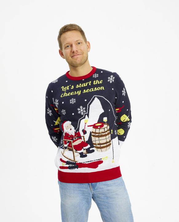 Actual product image Christmas Sweats Let's start the cheesy season Swiss Edition LED Sweater (S)
