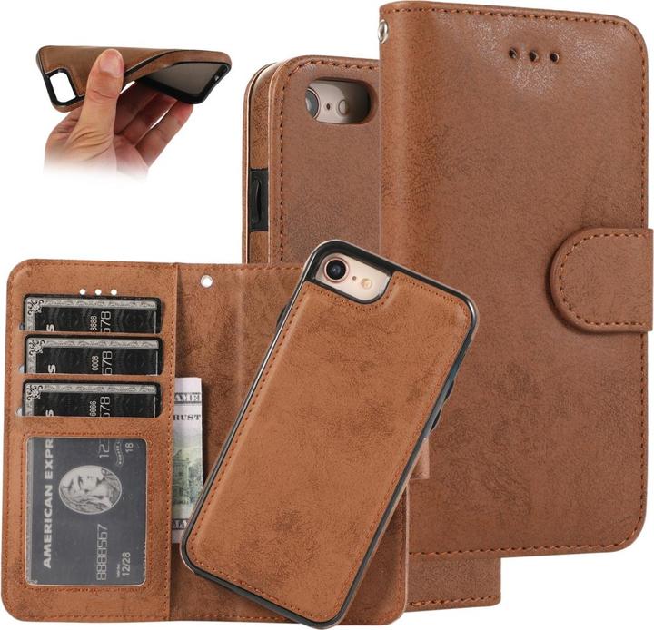 Image du produit Cover-Discount iPhone SE / 8 / 7 - Étui avec coque arrière Combi marron (Apple iPhone SE (2ème génération), Apple iPhone 7, Apple iPhone 8)