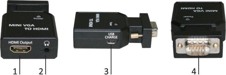 Immagine prodotto MicroConnect Convertitore da Mini VGA a HDMI (HDMI, 7.20 cm)
