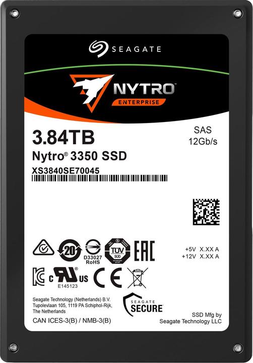 Image du produit Seagate Nytro 3350 SAS SSD 3D eTLC 3.84GB (3840 Go, 2.5")
