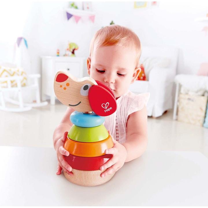 Actual product image Hape Stacking dog Pepe