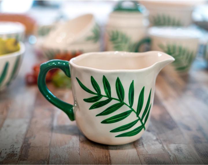 Actual product image neuetischkultur Milchkrug aus Keramik 900 ml Olivenzweig (0.90 l)