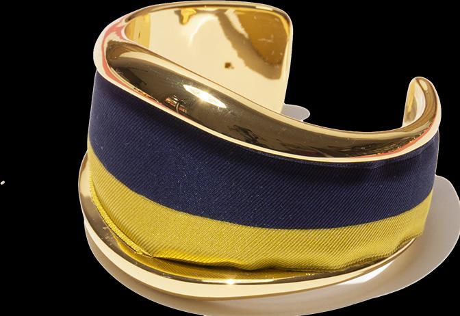 MM33 Bangle yellow & blue (Brass alloy, lega di ottone)