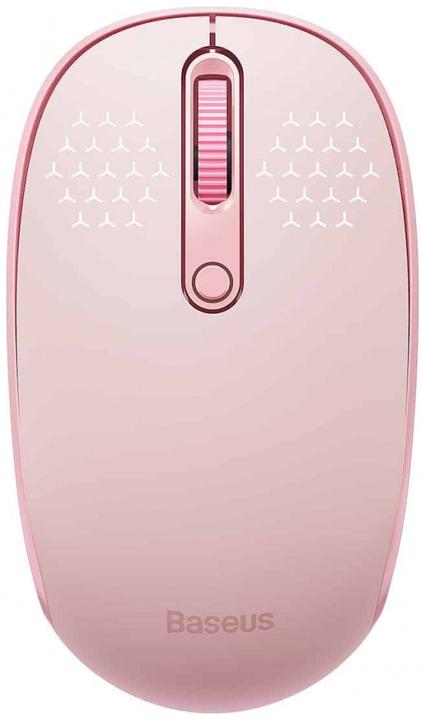 Image du produit Baseus Souris sans fil F01B tri-mode 2,4 G BT5.0 1600 DPI (rose) (Sans fil)