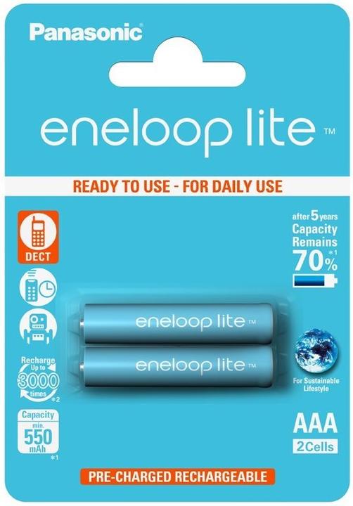 Actual product image Panasonic Eneloop Lite (2 pcs., AAA, 550 mAh)