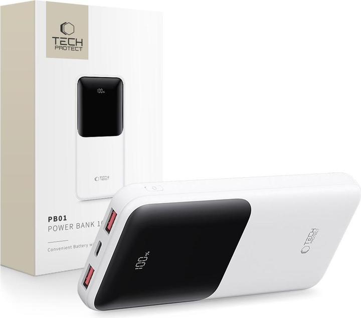 Immagine prodotto Tech-Protect Powerbank PB01 10000mAh 22.5W - white (10000 mAh)