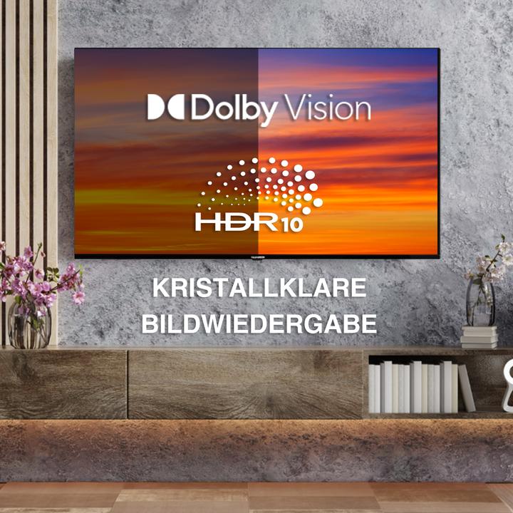 Produktbild Telefunken Fernseher 43 Zoll Smart TV VIDAA (4K UHD, HDR Dolby Vision, HD+ 6 Monate, Triple-Tuner) (43", LED, 4K, 2025)