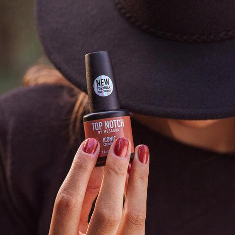 Actual product image Mesauda Top Notch Iconic 264 Crunchy Leaves 14ml Semi-Permanent Nail Polish (264, Top coat)