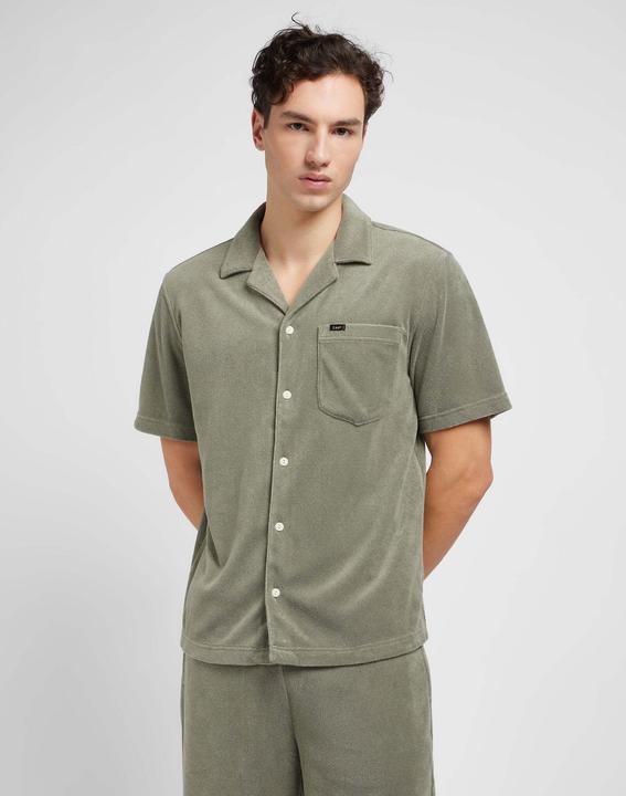 Lee Hemden Knit Camp Shirt (L)
