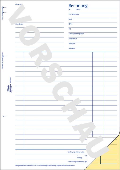 Actual product image Avery Invoice (40 x)