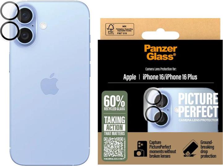 PanzerGlass PicturePerfect Kameraschutz (1 Stück, Apple iPhone 16)