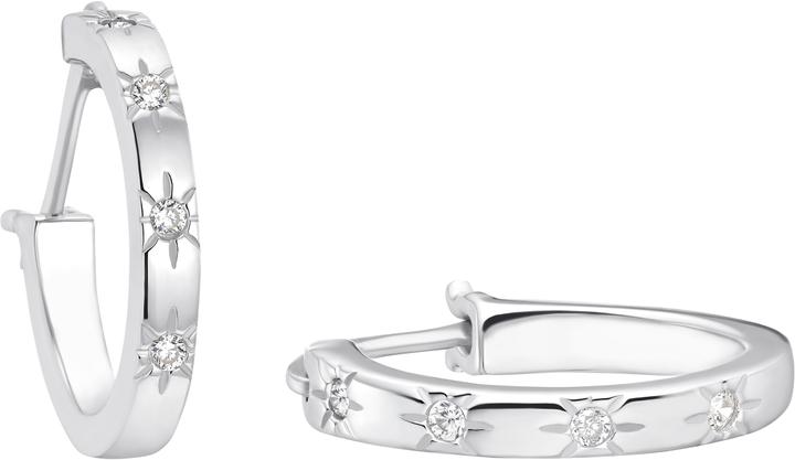 Immagine prodotto Amor Orecchini da donna, argento 925 rodiato, stella di zirconi (Argento 925)