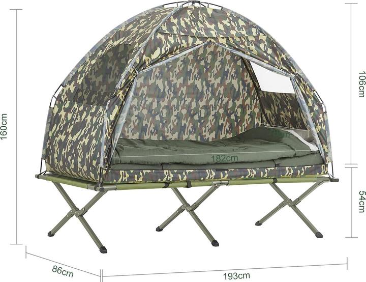 Produktbild SoBuy 4in1-Zelt Feldbett (Wurfzelt, 12 kg, 1 Person)
