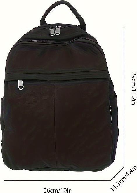 Actual product image Only-Bags.Store Casual backpack, suitable for high school and college students, solid colour canvas backpack