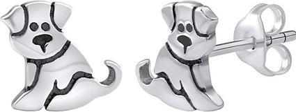 Silvego Playful silver earrings for dogs PRM11725 (925 Sterling Silber)