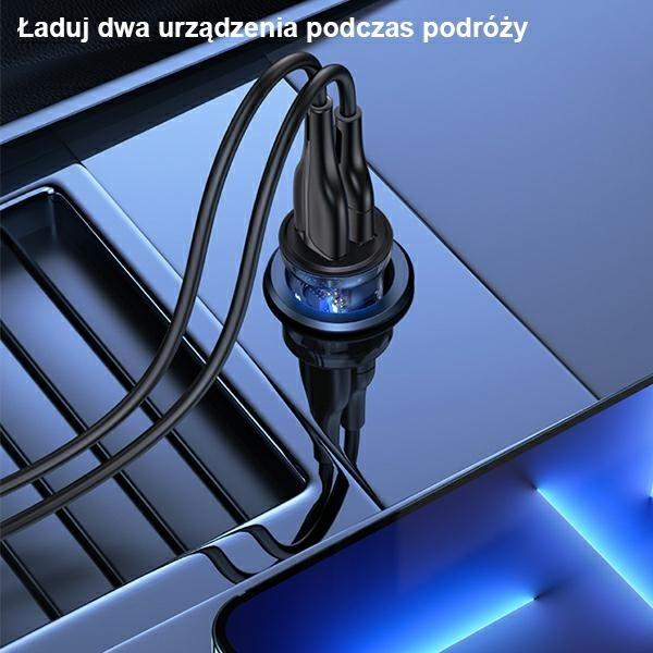Actual product image Usams charge. sam. C31 3A 2xUSB-A Fast Charge niebieskiblue CC162CC02 US-CC162