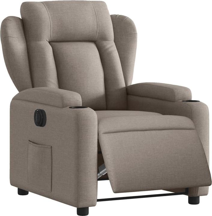 Actual product image VidaXL Recliner armchair reclining armchair recliner armchair electric taupe fabric