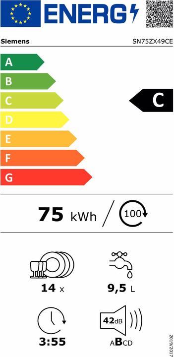 Energy Label Siemens SN75ZX49CE