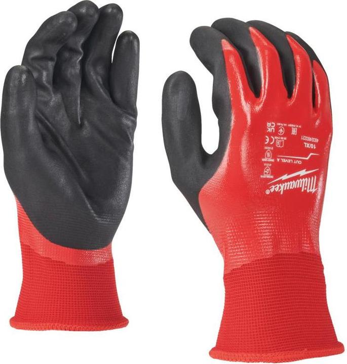 Produktbild GCS Nitrilbeschichtete Handschuhe xxl/11 Schnittwiderstand Stufe A/12 Stk. (XXL)