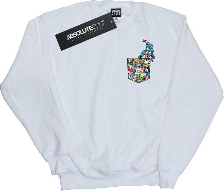 Captain America Faux Pocket Sweatshirt (XL)