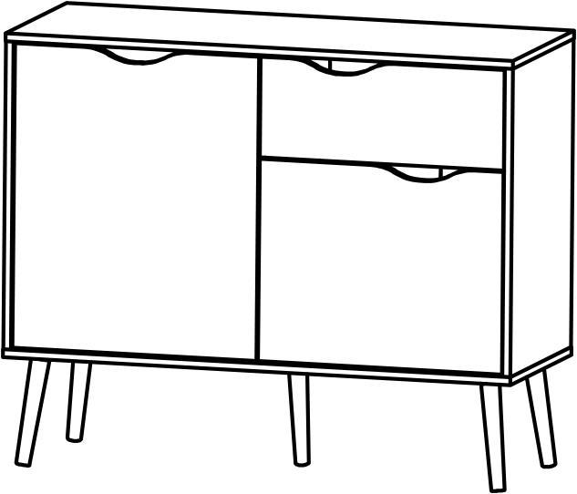 Image du produit Tvilum Oslo (98,5 x 39 x 81,5 cm)