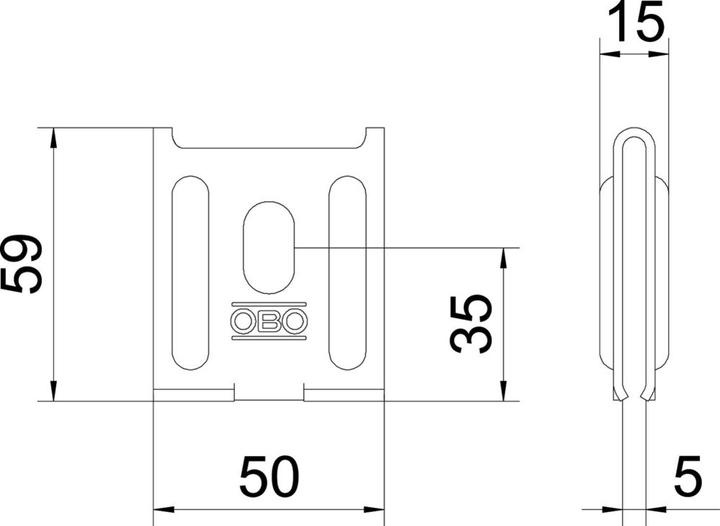 Actual product image OBO Bettermann Wall fastener K 12 1818 FSKLGR