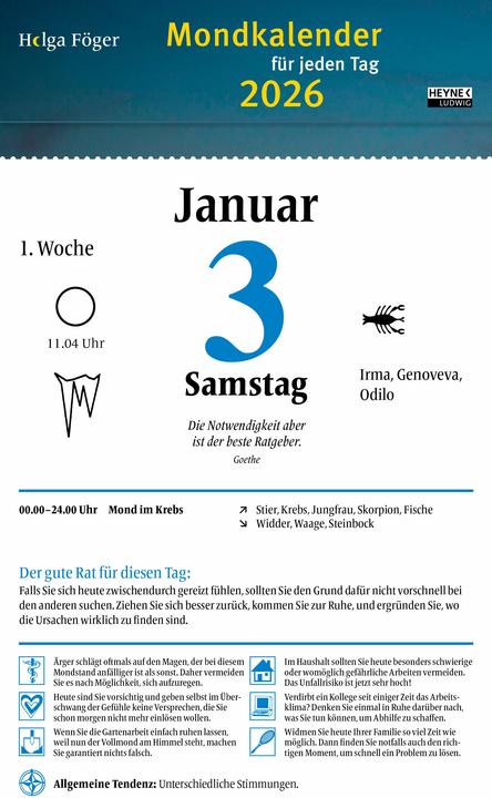 Image du produit Calendrier lunaire pour chaque jour 2026 (Allemand)