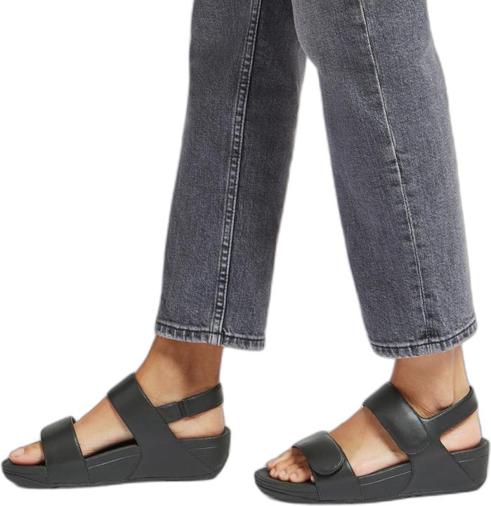 Actual product image Fitflop Fit Flop Lulu Adj Leath Back Strap AllB Dames Sandalen - Zwart - 38 (38)