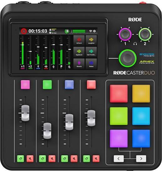 Produktbild RØDE Rodecaster Duo Station mit Podmic und Kabel (Studio- und Livemixer)