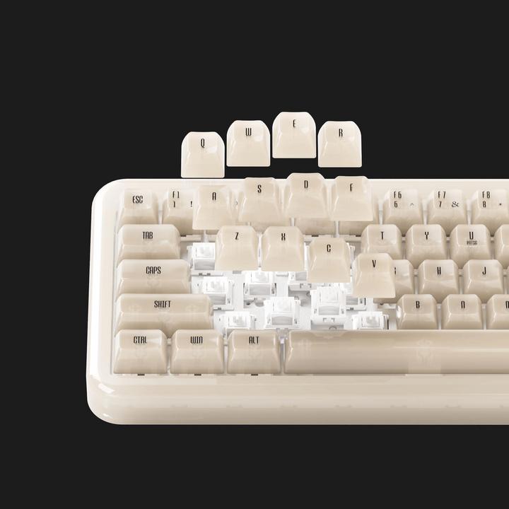 Produktbild Akko YU01 Antique Jade Gaming-Tastatur, RGB - 65%, V3 Piano Pro Switches (ISO) (US, Kabelgebunden, Kabellos)