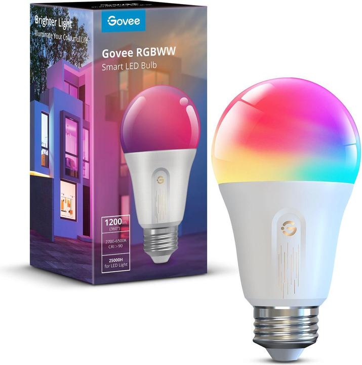 Govee Smart Light Bulb (E27, 9 W, 1200 lm, 1 x, F)