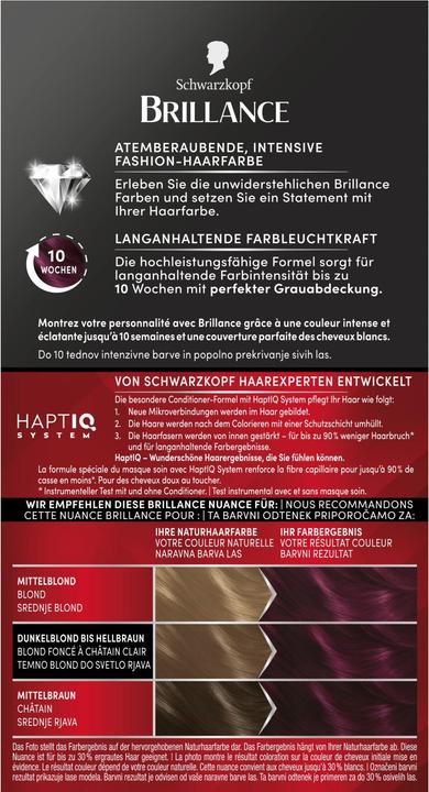 Actual product image Schwarzkopf Brillance Intensive Colour Cream (859 Purple wild silk)