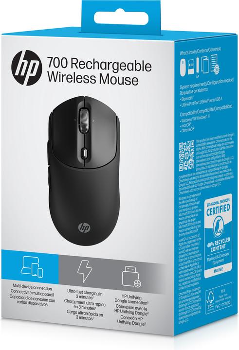 Image du produit HP 700 Rechargeable Wireless Mouse (P) (Sans fil)