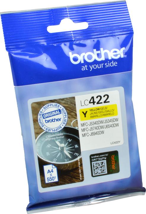 Produktbild Brother LC422Y Ink Cartridge For BH19M/B Compatible with MFC-J5340DW MFC-J5740DW MFC-J6540DW MFC-J69 (Y)