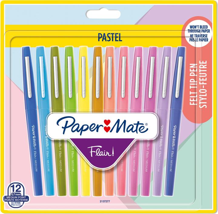 Paper Mate Flair! (Mehrfarbig, Coral, 12 x)