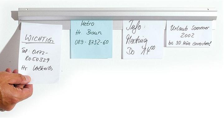 Produktbild Catch-Ball Catchball Infoboard Klemmleiste 100,0 cm weiss selbstklebend, Wandmontage